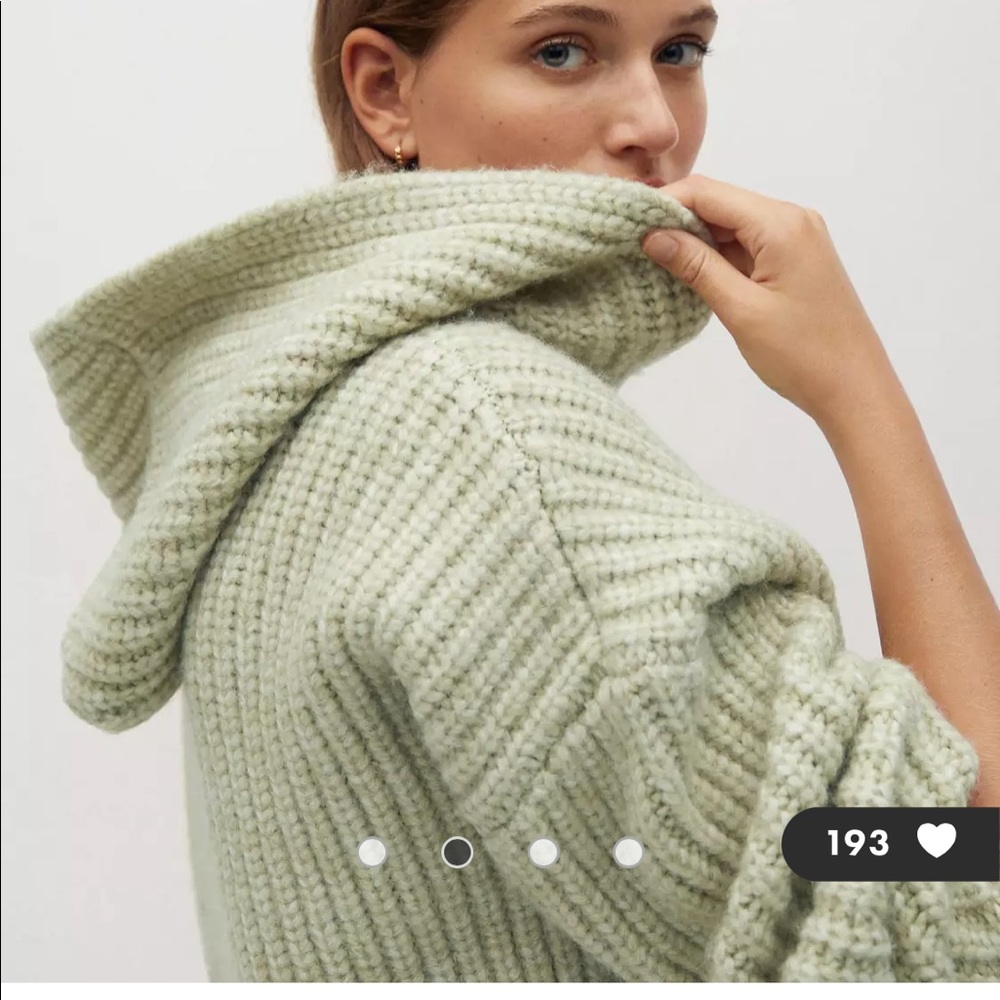 Mango Knit Hoddie Sweater - Picture 2 of 7